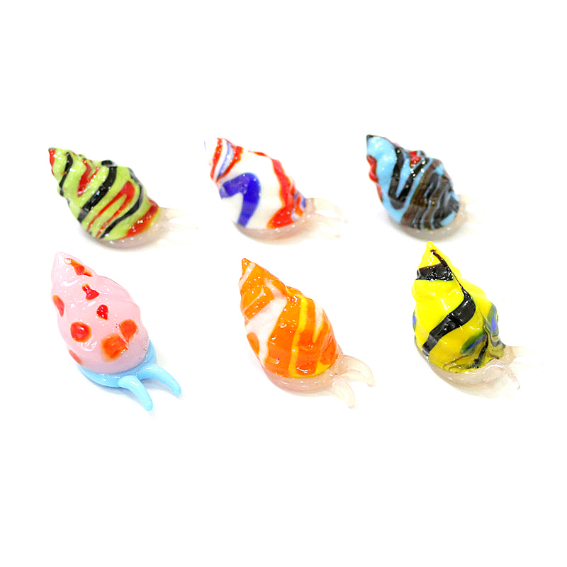 Marine Aquarium - かわいいmuranoガラス海洋動物小像ミニチュア海カタツムリ置物ホームデスクトップリビングルーム妖精ガーデンミニチュア風景盆栽水族館装飾アクセサリー