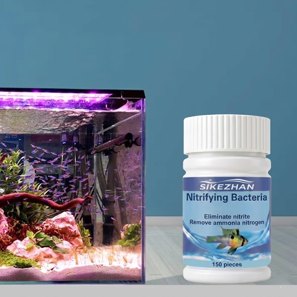Ocean Aquarium - SIKEZHAN水槽用バイオフィルター硝化菌150錠、速効性アンモニア＆亜硝酸塩除去剤、水質浄化剤（魚タンク用）