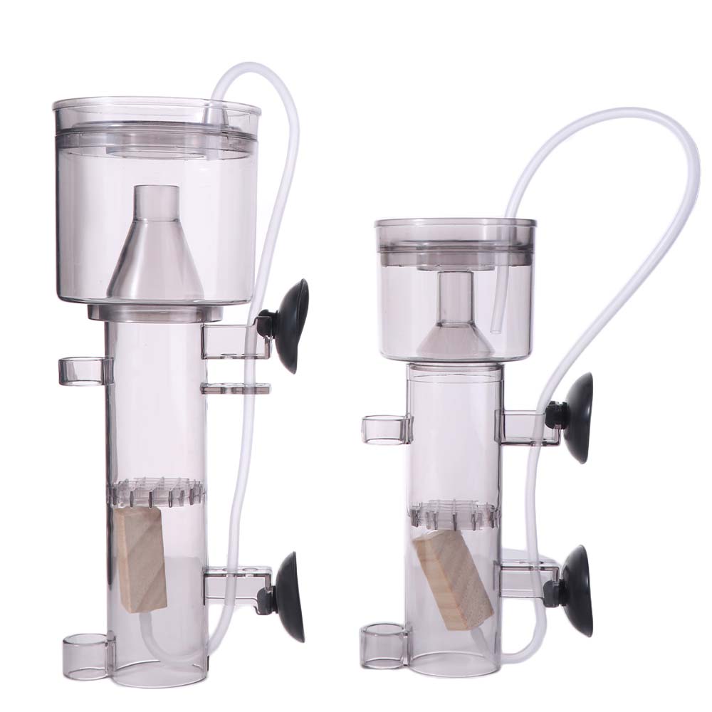 Reef Tank Filter - 吸盤式水槽プロテインスキマー プラスチック製 木製エアストーン付き 空気圧式フィルター 壁掛け式 空気圧式プロテインセパレーター