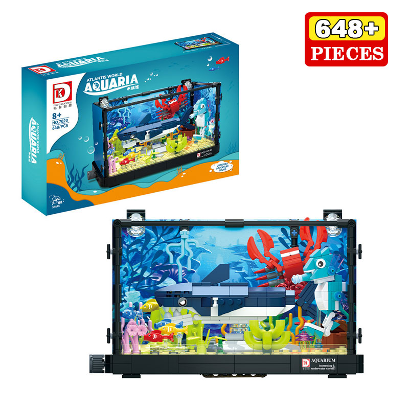 648ピース サメ生態系タンク 組み立てブロック 海洋水族館 - Aquarium Marine World のレビューと価格