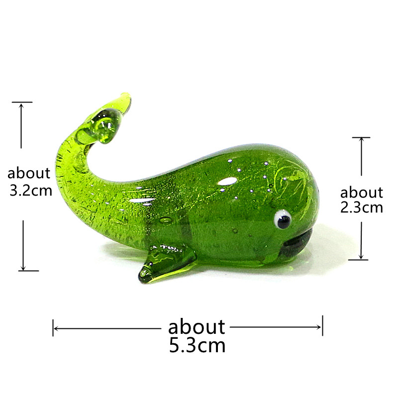 Muranoガラスクジラミニチュア像銀箔工芸かわいい海洋動物 - Marine Aquarium のレビューと価格