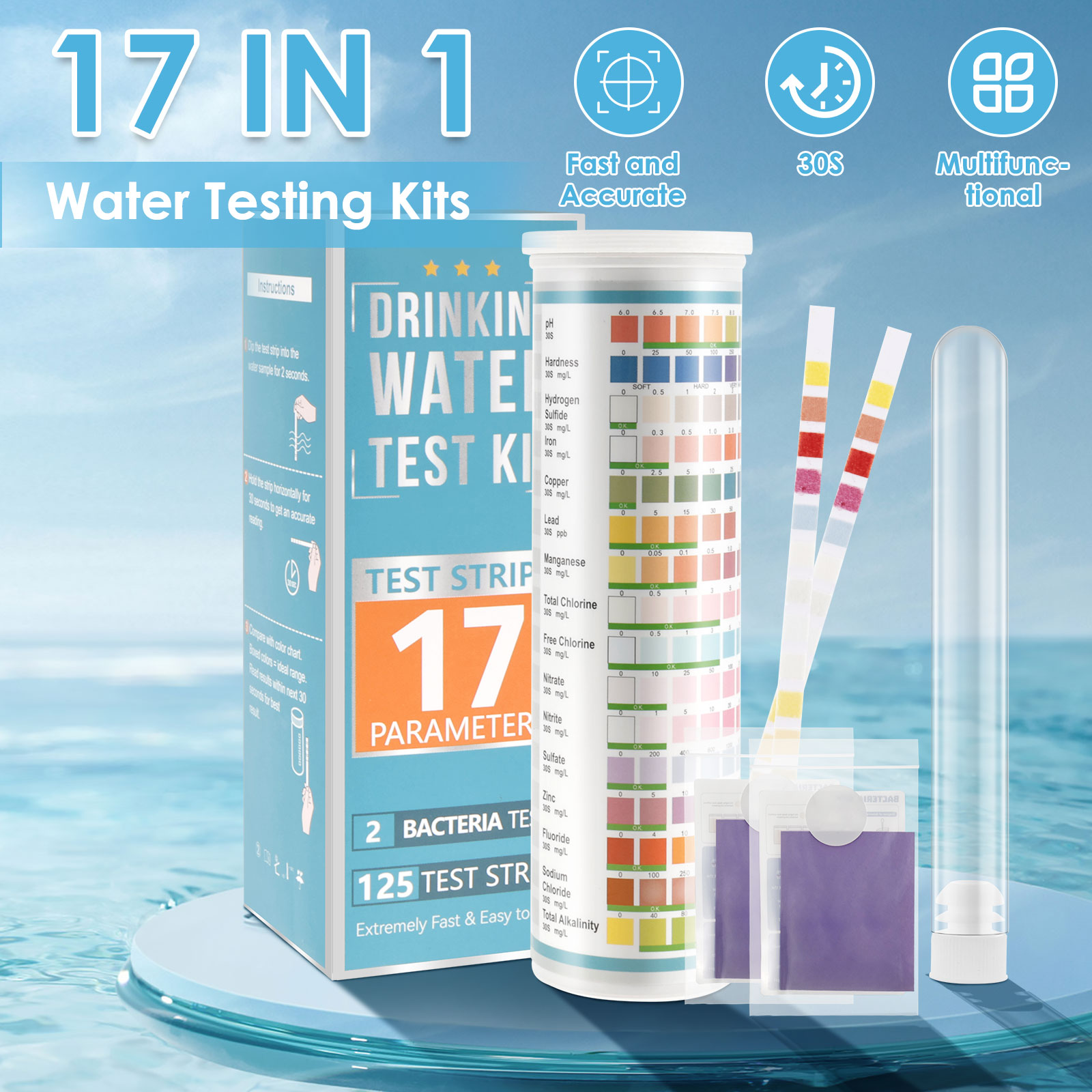5-17 in 1 水族館テストストリップ水質テストストリッ - Saltwater Tank のレビューと価格